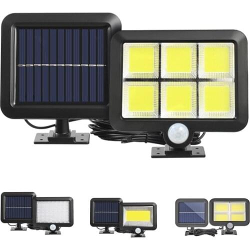 Smart solar light New Split 56 LED Solar Wall Lamp Human Body Sensor Outdoor Waterproof 128cob Garden Light Solar street light
