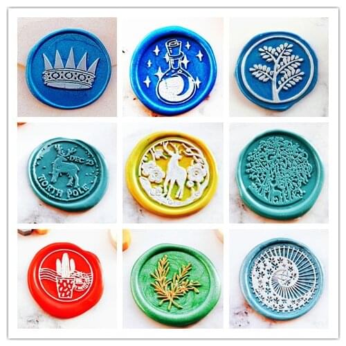 Wedding seals Love heart wreath flowers rabbit star moon butterfly Totoro Retro brass Stamp Sealing Wax Stamps Wax Seal Stamp