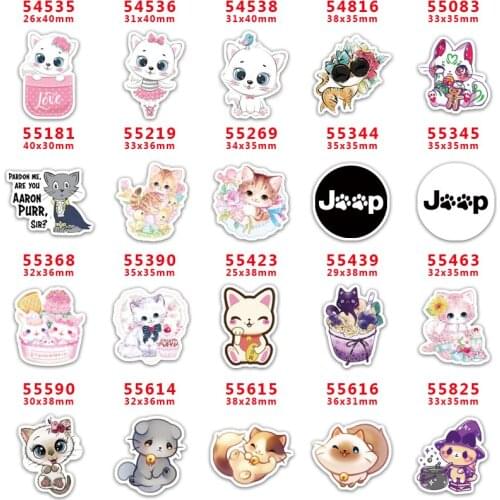 DIY Craft Supplies cartoon character printed flat back planar resins 30 pieces. PR-54535-55825