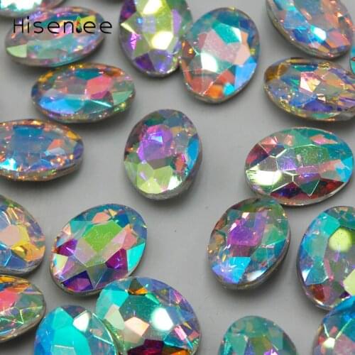 All Sizes Color Oval Pointback Crystal Glass Stones Strass Nail Art Glue on Rhinestones For Evening Dress Jewelry Accessories