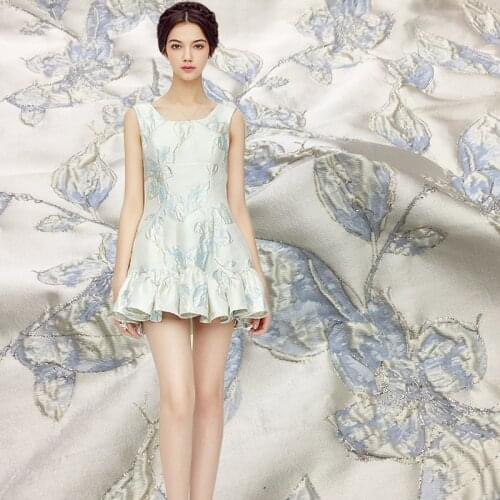 HLQON High quality Franch style yarn dyed jacquard brocade fabric used for tissue women dress clothing patchwork