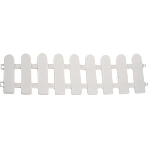 1Pc 50x13cm White Plastic Tree Fence Courtyard Indoor Garden Fence Kindergarten Flower Garden Vegetable White Decor