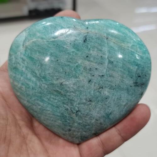 1pcs high quality 100% natural amazonite stone heart reiki healing crystals gemstones as wedding gifts for guests