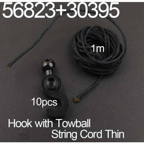 10PCS 30395 56823 High-tech Hook with Towball and String Cord Building Block Bricks Accessories Assembly Parts MOC DIY Toys