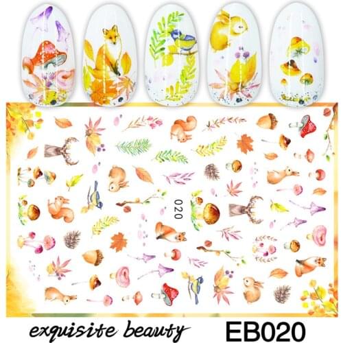 10pcs colorful bear lip print nail art nail stickers Christmas nail art decoration transfer decal set