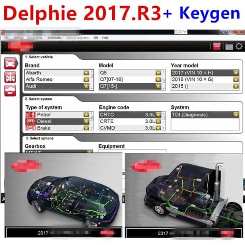 2017 R3 DS150E 2017.R3 delphis OBD Scanner software with keygen Support cars trucks software with CD USB