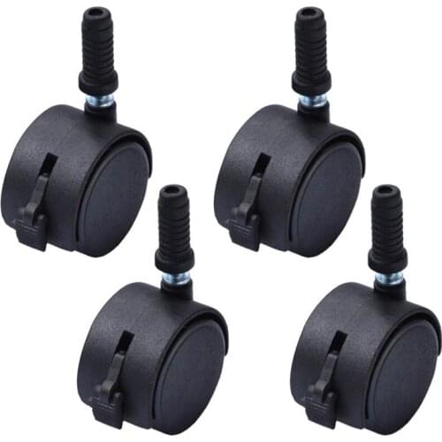 4pcs 2 Inch Creative Swivel Caster Wheels 360 Degree Plate And Bearing Office Chair Wheel Safe Roller Furniture Wheel Hardware
