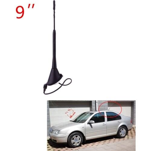 9" Aerial Antenna + Base Car Radio AM/FM Roof Mast Whip for BMW VW