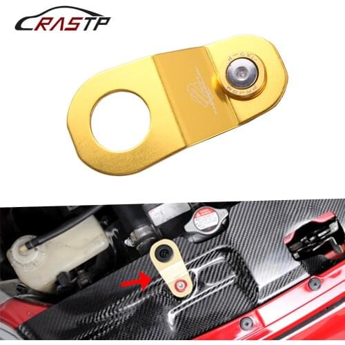 Racing Car Style Aluminum Radiator Stay Mounting Bracket with Washer Kit For Honda civic EK AP DC 96- 00 With Logo RS-HR004