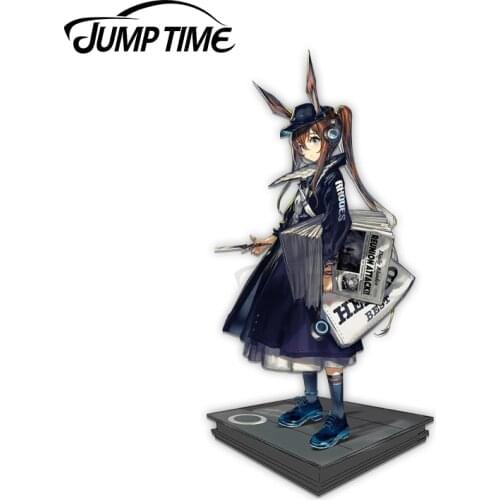 Jump Time 13 x 4.5cm For Arknights Amiya Newsgirl Alt Costume Anime Waifu Car Stickers Car Accessories Laptop Waterproof Decal