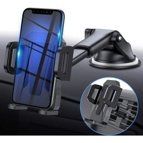 Car Phone Mount Universal Car Phone Holder with Dashboard Air Vent Windshield Cell Phone Holder for iPhone Samsung Huawei