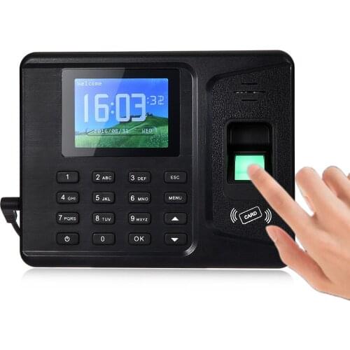 Biometric Fingerprint Time Attendance System Clock Recorder Employee Recognition Recording Device Electronic Machine