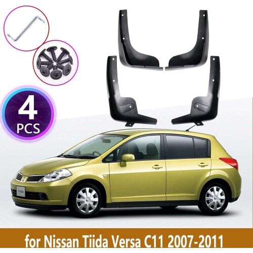 Car Front Rear Mudguards For Nissan Tiida Versa Latio C11 2007 2008 2009 2010 2011 Cladding Splash Mudflap Accessories Fenders