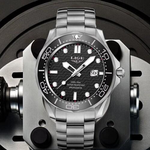 LIGE Watch For Men Fashion Sports Mens Quartz Wristwatches Luminous Waterproof Automatic Calendar Watches Men Relogio Masculino