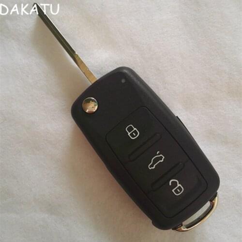 DAKATU 3 Button Flip folding remote key shell for skoda Fabia Replacement car key case