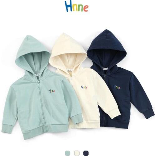 Hnne Spring New Hoodies Kid Zip Up Logo Embroidery Sweatshirts Boy Girl Jackets Children Tracksuits HJ151180