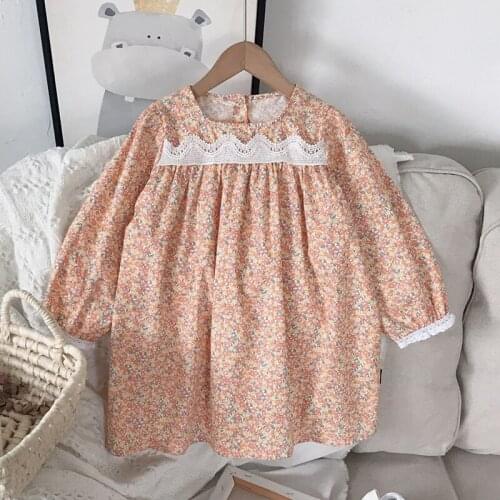 Kids Baby Girls Floral Long Sleeve Princess Dresses For Girls Dresses Spring Autumn Kids Girl Dress Baby Girls Children Dress
