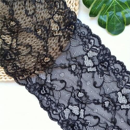 19cm Wide Elastic African Lace Used For Crafts Decoration Diy Sewing Material Accessories For Dress Curtain decoration E1982-1