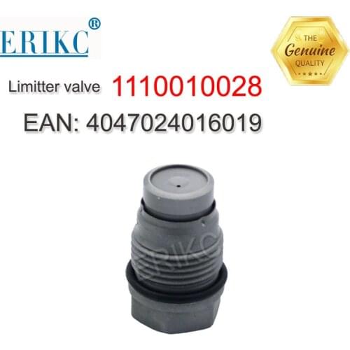ERIKC Genuine Pressure-limited Valve 1110010028 Fuel Common Rail Pressure Relief Limiter Valve 1 110 010 028 for Cummins FENDT