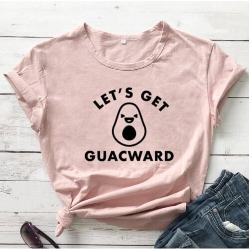 Lets Get Guacward T-shirt Women Graphic Lovely Avocado Tee Shirt Top Funny Unisex Cinco de Mayo Holiday Gift Tshirt Femme