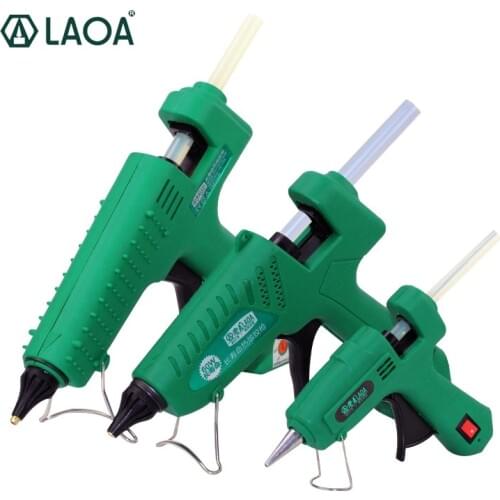 LAOA 25W/60W/100W/150W Hot Melt Glue Gun Professional pistolet a colle Mini For Metal/Wood Working Stick Paper Hairpin PU Flower