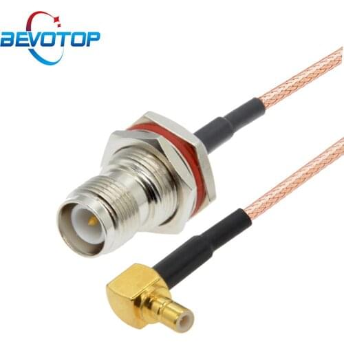 RP-TNC Female to Elbow SMB Male 90 Degree Right Angle Plug RG316 50 Ohm RF Coaxial Extension Cable Adapter Pigtail Jumper Cord