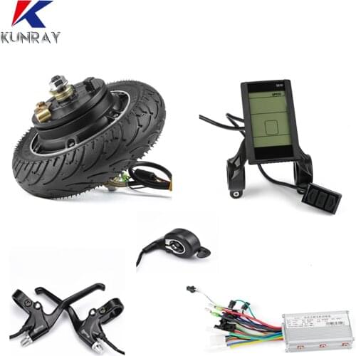 Kun ray 24V 36V 48V 350W Hub Motor Electric Bicycle Brushless Motor Display Electric Bike Conversion Kit with Battery 8 inch