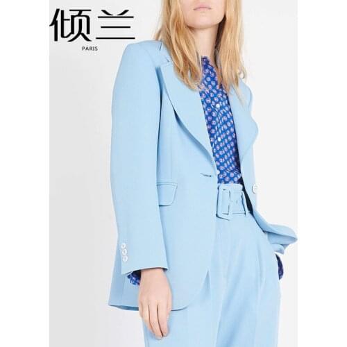 Patads light luxury French ol short coat spring and summer solid color slim split small suit women