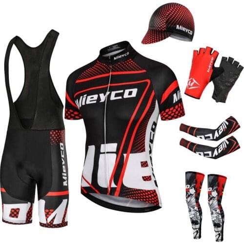 Red Cycling Jersey Set Mens Tracksuit Cyclist Outfit Mtb Bike Dress Bicycle Uniform Suits With Shorts Roupa Ciclismo Masculino