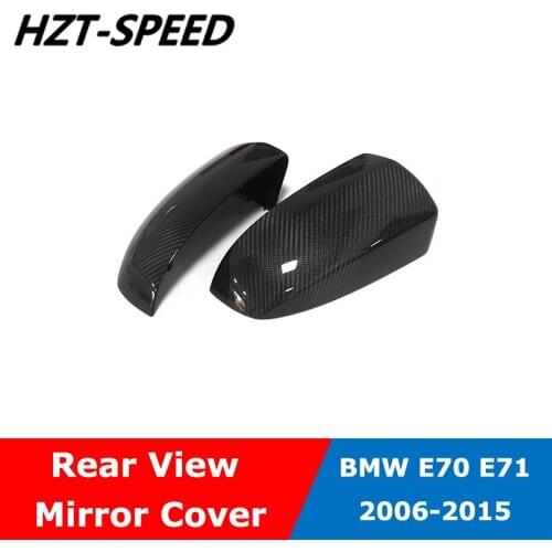 Carbon Fiber Replacement Type Rear View Mirror Cover Cap For BMW X5 E70 X6 E71 Modification 2006-2015