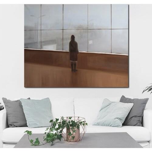 Marta Zamarska Looking Out The Window Canvas Painting Print Living Room Home Decor Modern Wall Art Oil Painting Posters Pictures