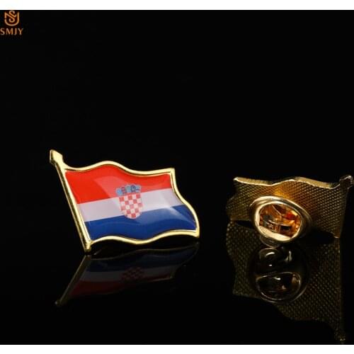 Croatia Country Flag Brooch Pin Lapel Metal Men/Women Hat&Backpack Epoxy Souvenir Badge Pin