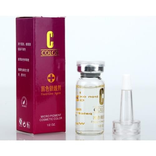 Tattoo Microblading Pigment Fixing Agent Permanent Makeup Ink Color Lock Fluid Eyebrow Lip Tattoo Assistance Liquid Fixed Line