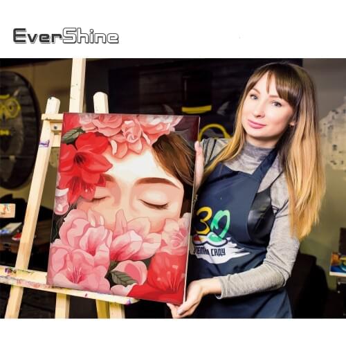 Evershine Photo Custom Painting By Numbers Hand Painted DIY Picture By Numbers Kits Drawing Canvas Wall Art Decoration