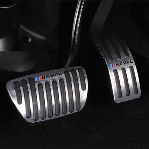 Car Accessories For Haval H6 2021 2022 AT Fuel Brake Accelerator Foot Pedals Pad Covers No Drill Anti-Slip With Rubbers Aluminum