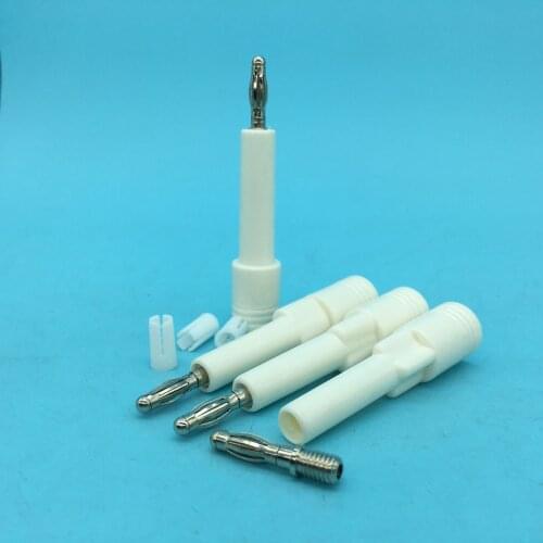 5-10PCS Multiple types Copper White Binding post 15KV high voltage resistant Test probe 4mm banana plug Solder cable connector