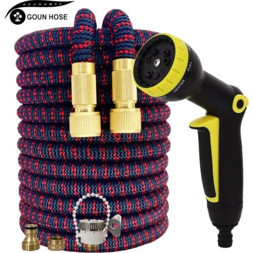 NEW Garden Hose Expandable 16-150ft High Pressure Car Wash Plastic Pipe Magic Flexible Water Hose With Spray Gun For Watering
