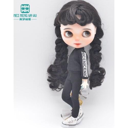 Fits Blyth Azone OB23 OB24 Doll clothes Fashion sportswear suit gray, white, black Girls gift