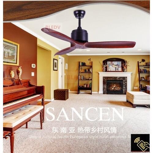 Modern Nordic 3 Wooden Blades Ceiling Fan With Remote Control Attic Without Light Fan Dining Room Lamp Fan Ventilador de Teto