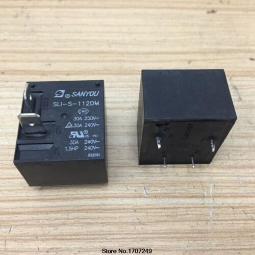 Free shipping 10pcs/lot New Original SANYOU relay SLI-S-112DM 12VDC 30A 250VA Refrigerator air conditioner water heater relay