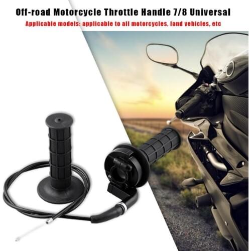 Throttle Handle Twist Hand Excellent Aluminum and Adhesive Grip and Cable 7/8 Handlebar for 110-250cc Dirt Pit Bike