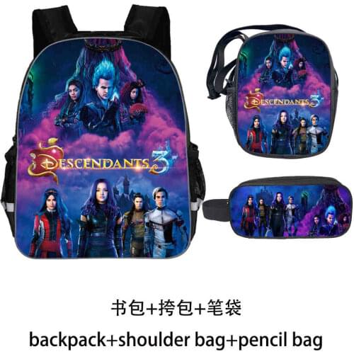 Disney Descendants 3 Kids Backpack for Boys Girls Student School Bag Custom Schoolbags for Children Students Bookbag
