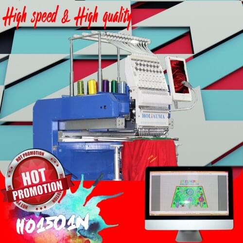 Shenzhen hot sale HOLiAUMA newest Single head 15 colors high speed dahao A15 system industrial computer embroidery machine
