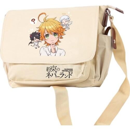 The Promised Neverland Cartoon School Bags Oxford Students Bookbag Girls Travel Shoulder Bags Women Kawaii Crossbody Bags