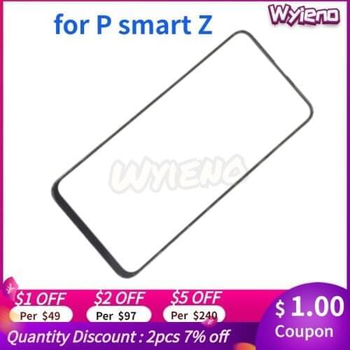 Wyieno 10Pcs/Lot Y9 Prime 2019 Front Glass Panel For Huawei P Smart Z Glass Lens Screen ( Not Touch Sensor Digitizer )