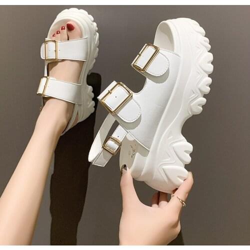 Summer New Style Non-Slip Fashion Increase Casual Light Soft Soles Hot-Selling Casual Roman Shoes Ladies Sports Sandals