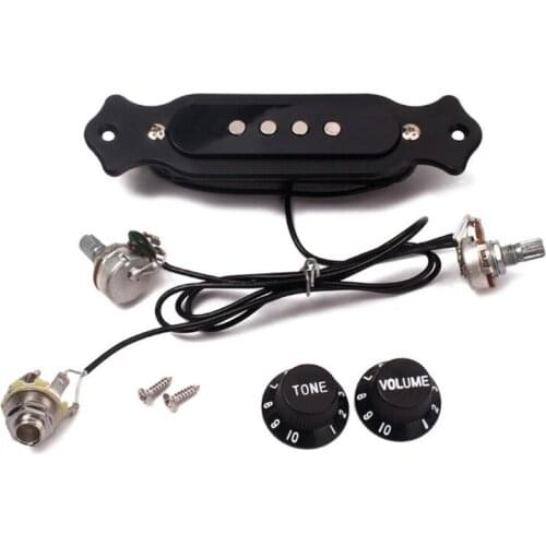 Soundhole Prewired Active Pickup 4 String For Cigar Box Guitar Parts Accessories