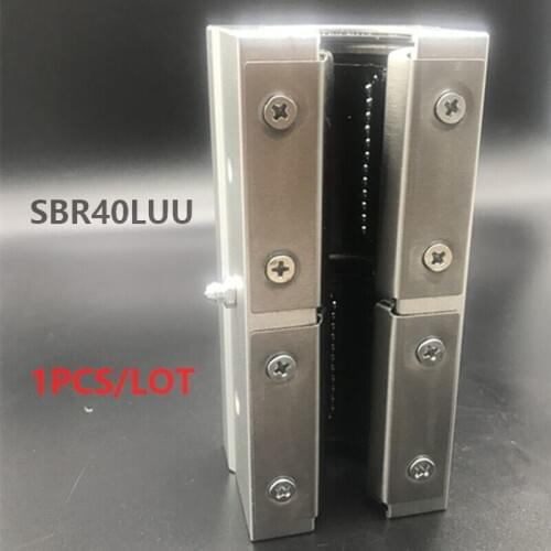 1PCS/LOT SBR40LUU Long Pressing plate type Linear case Linear open type slide unit linear guide cnc router 3d printer parts