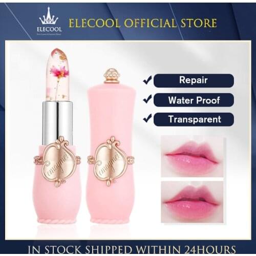 1pcs Moisturizer Lip Blam Transparent Jelly Flower Temperature Color Change Waterproof Lip Balm Gloss MakeupTools SLM1