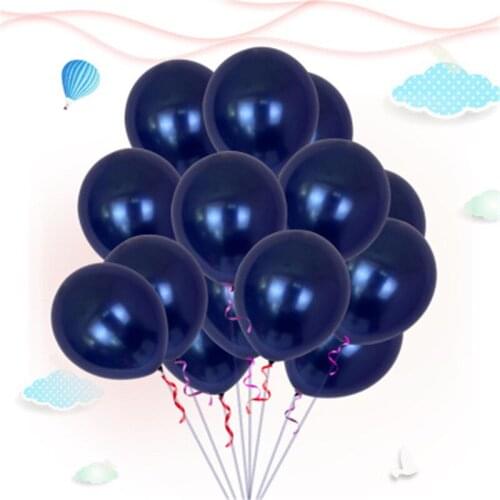 10pcs 2.8g New 12 Inch Luminous Blue Balloons Latex Balloons Birthday Party Decoration Stage Blue Wedding Decoration Balloons